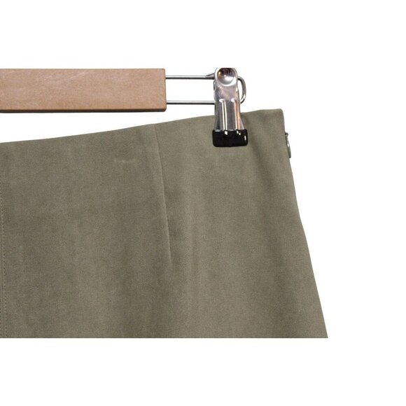 Talbots Maxi Skirt Size 10 Olive Green Perforated Boho Stretch A-Line Festival - Picture 6 of 14